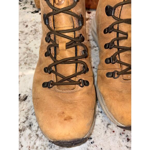 Merrell Tan Leather Hiking Boots Men’s 10.5 Vibram Soles Preowned main image 5